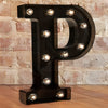 Steel Marquee Letter P Black Font Room Decor High-End Custom Zinc Metal Marquee Light Marquee Sign