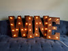 Steel Marquee Letter Brown Wine High-End Custom Zinc Metal Marquee Light Marquee Sign