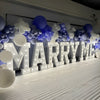 Steel Marquee Letter Marry Me Proposal Wedding Party Decor High-End Custom Zinc Metal Marquee Light Marquee Sign