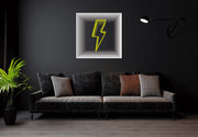 Lightning Bolt Yellow Infinity Mirror Neon Sign