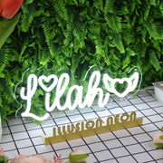 Lilah White Neon Sign