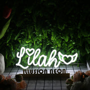 Lilah White Neon Sign