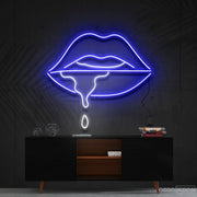 Lips Dripping Multicolour Neon Sign