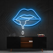 Lips Dripping Multicolour Neon Sign