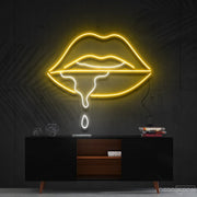 Lips Dripping Multicolour Neon Sign