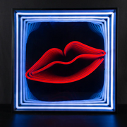 Lips Infinity Mirror Neon Sign