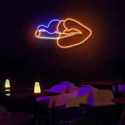 Lips Smoking Liquid Neon Sign Lights Night Lamp Led Neon Sign Light For Home Party