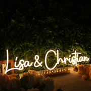 Lisa And Christian Yellow Neon Sign