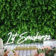 Lit Smokerzz White Neon Sign