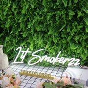 Lit Smokerzz White Neon Sign