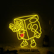 Little Cheese Guy Yellow Neon Sign