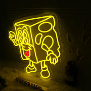 Little Cheese Guy Yellow Neon Sign