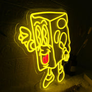 Little Cheese Guy Yellow Neon Sign