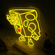 Little Cheese Guy Yellow Neon Sign