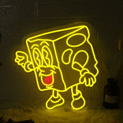 Little Cheese Guy Yellow Neon Sign