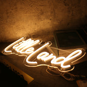 Little Land Yellow Neon Sign