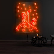 Little Prince With Telescope Neon Sign