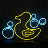 Little Yellow Duck With Bubble Neon Sign