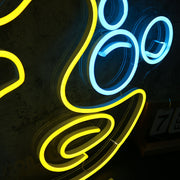 Little Yellow Duck With Bubble Neon Sign