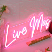 Live Mas Red Neon Sign