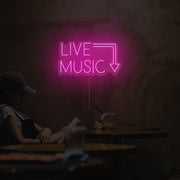 Live Music Neon Sign