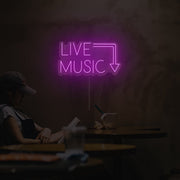 Live Music Neon Sign