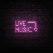 Live Music Neon Sign