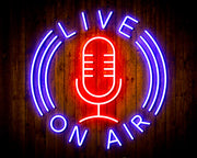 Live On Air Dual LED Neon Sign