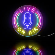 Live On Air Dual LED Neon Sign