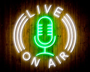 Live On Air Dual LED Neon Sign