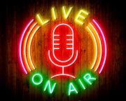 Live On Air Dual LED Neon Sign