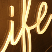 Live Your Like Find Your Joy Yellow Neon Sign