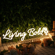 Living Bold Yellow Neon Sign