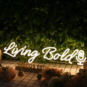 Living Bold Yellow Neon Sign