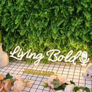 Living Bold Yellow Neon Sign