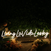 Living La Vida Lesley Yellow Neon Sign