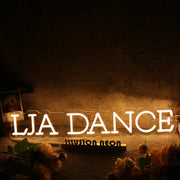 LJA DANCE Yellow Neon Sign