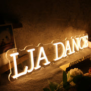 LJA DANCE Yellow Neon Sign