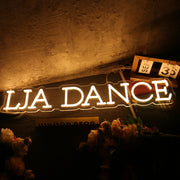 LJA DANCE Yellow Neon Sign