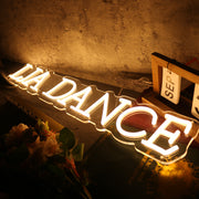 LJA DANCE Yellow Neon Sign