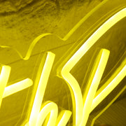 Loced In With P Yellow Neon Sign