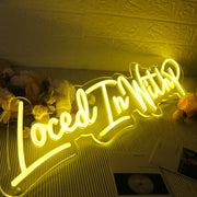 Loced In With P Yellow Neon Sign