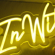 Loced In With P Yellow Neon Sign