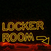 LOCKER ROOM Yellow Neon Sign