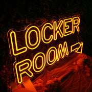 LOCKER ROOM Yellow Neon Sign