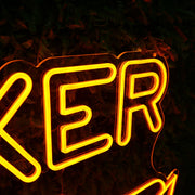 LOCKER ROOM Yellow Neon Sign