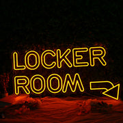 LOCKER ROOM Yellow Neon Sign