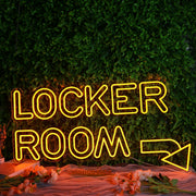 LOCKER ROOM Yellow Neon Sign