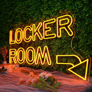 LOCKER ROOM Yellow Neon Sign