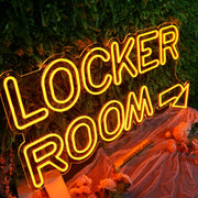 LOCKER ROOM Yellow Neon Sign